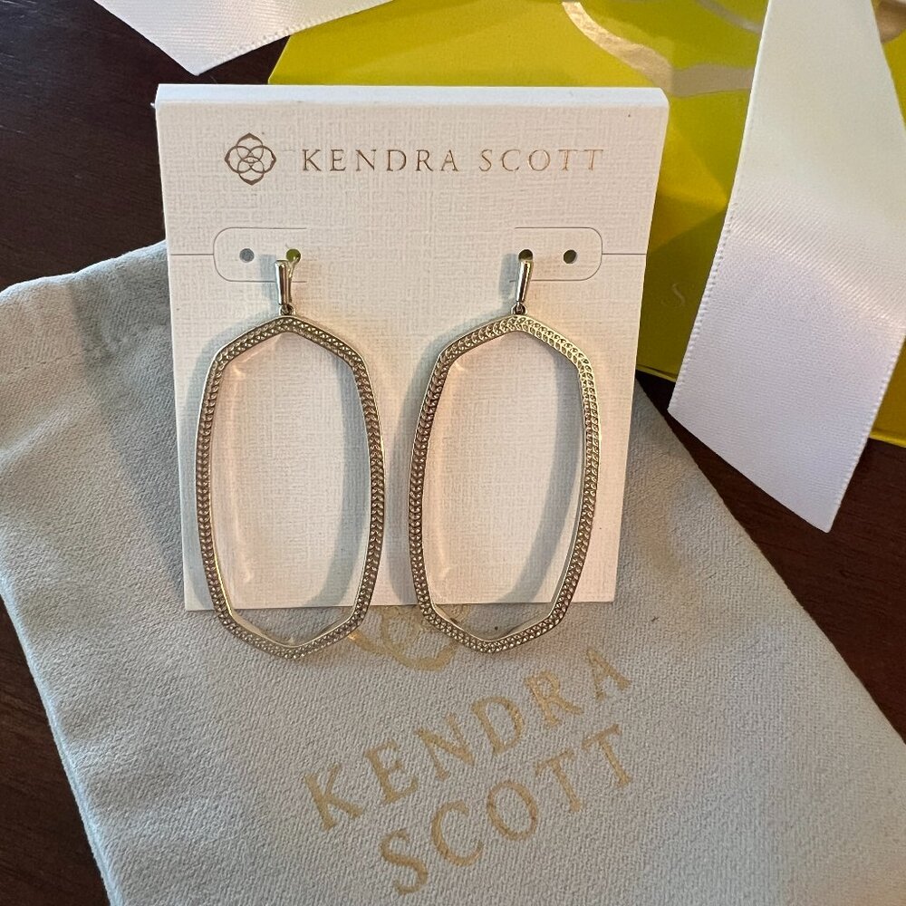 Kendra Scott Danielle Open Frame Drop Earring in Rose Gold